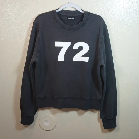California Incline #72 oversized UNISEX crewneck sweater in Black size Small - Picture 2 of 8